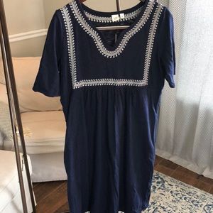 Gap maternity navy cotton dress